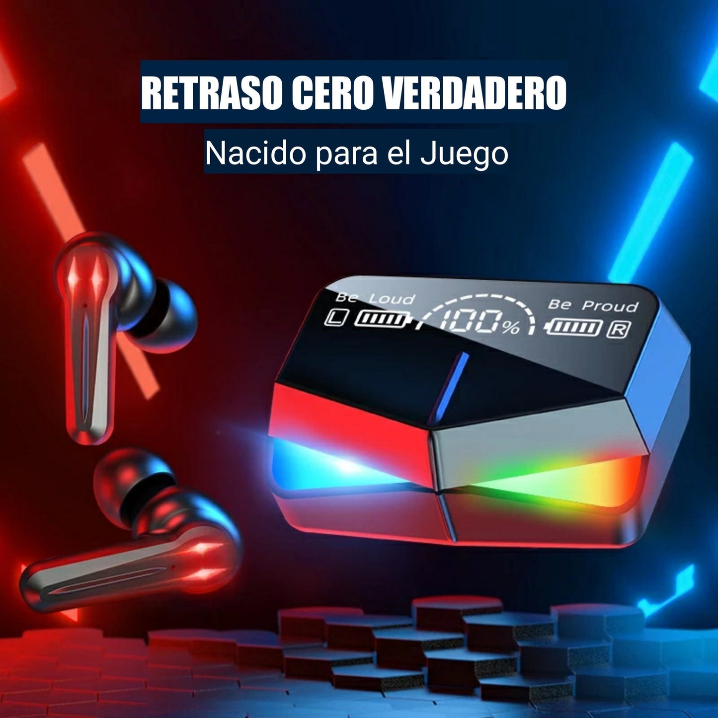 AUDÍFONOS BLUETOOTH M28 RGB - ALTA CALIDAD DE SONIDO